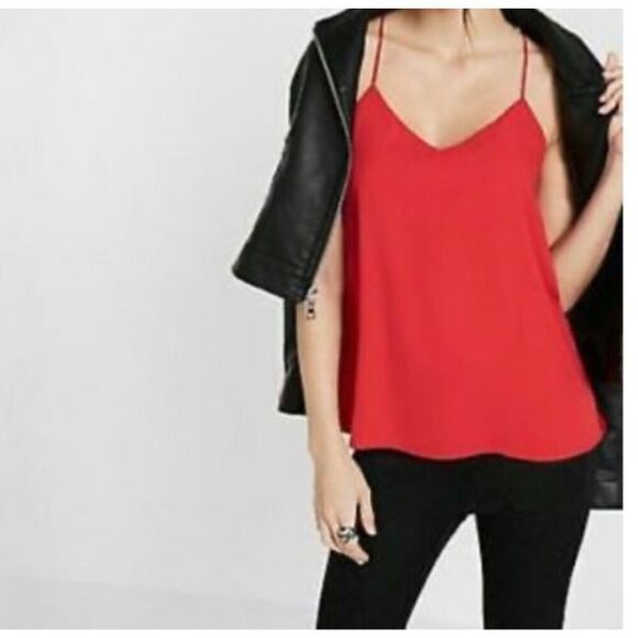 Express Reversible Barcelona Cami Top Red/Hot Pink Spaghetti Racerback Size XS - Picture 4 of 13